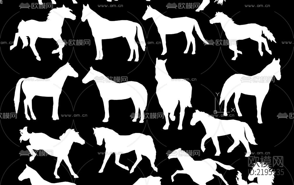 骏马CAD图库下载（渲染图3）