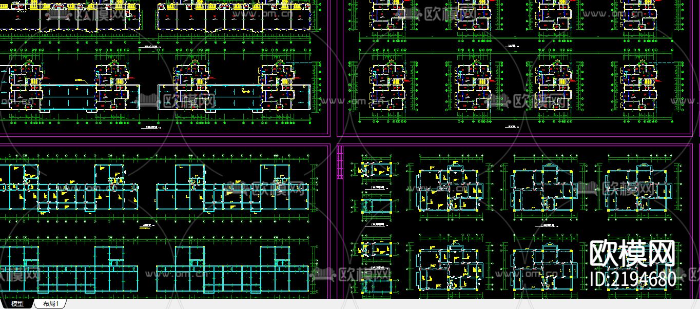沿街公建全套结构CAD施工图下载（渲染图2）