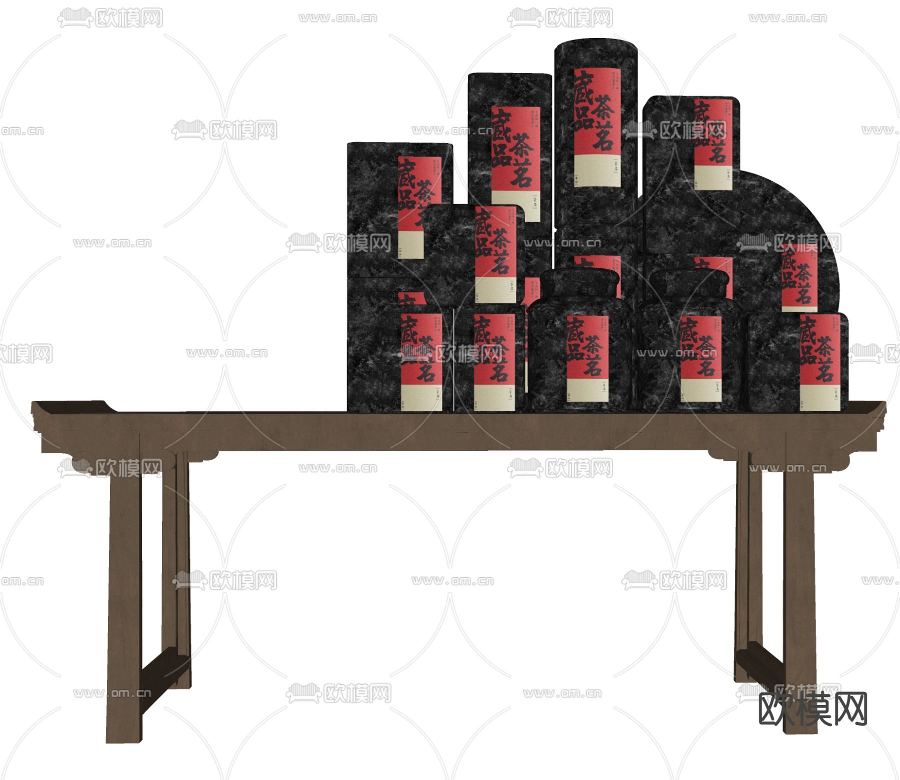 中式茶叶罐su模型下载（渲染图2）