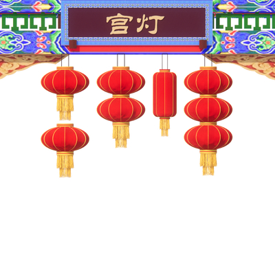  中式灯笼su模型 