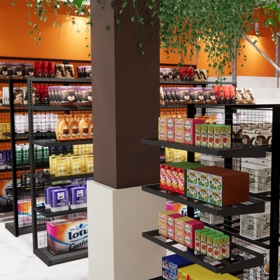  现代商场超市su模型 