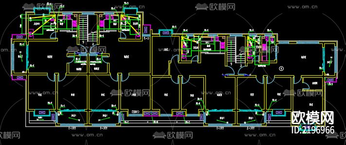 界集镇金色界城31号楼给排水设计cad施工图下载（渲染图4）