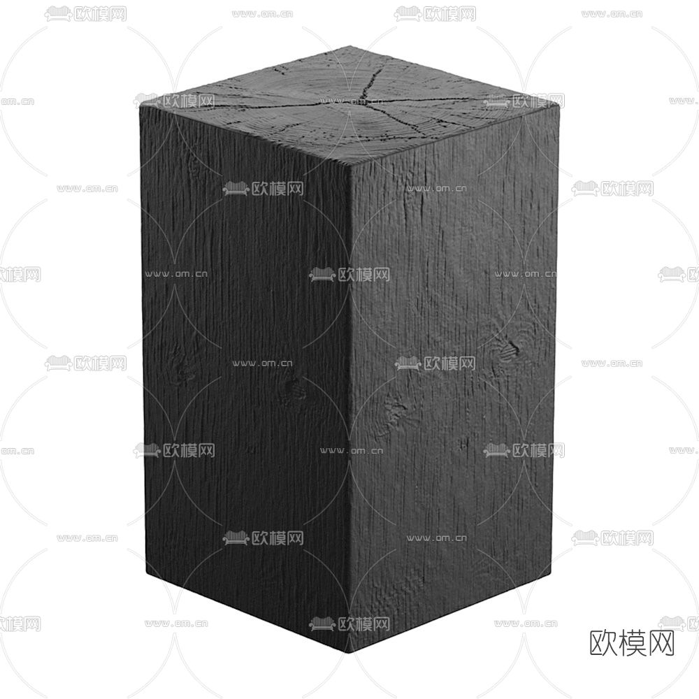 自然风原木凳子3d模型下载（渲染图2）