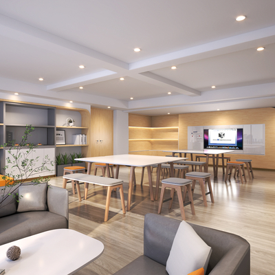  现代办公接待室su模型 