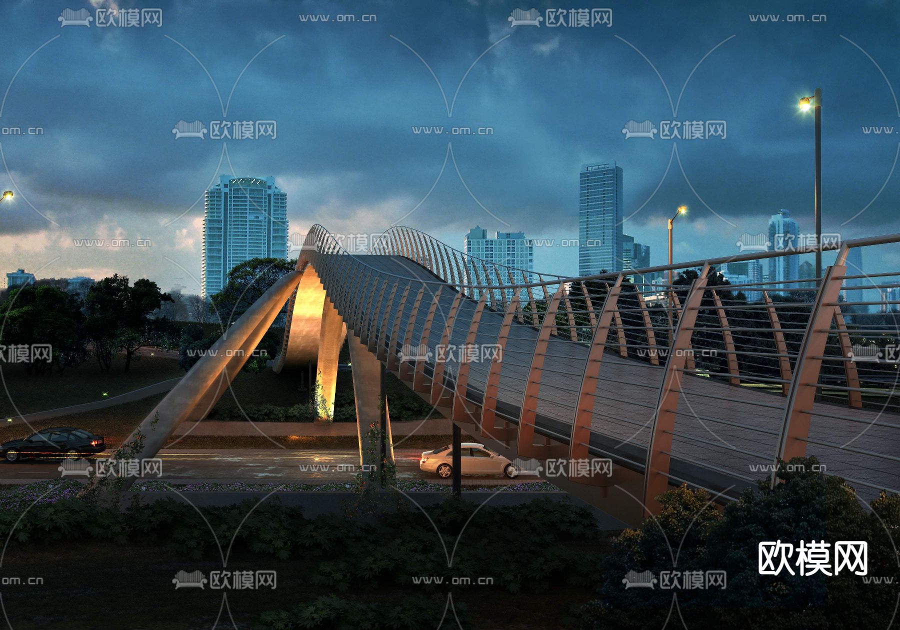现代桥梁psd下载