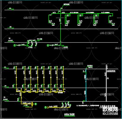 派出所给排水CAD施工图下载（渲染图4）