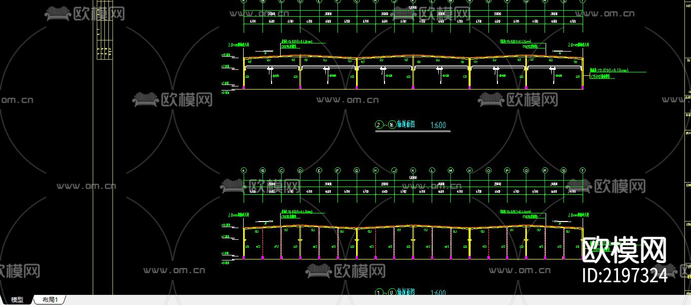 石材公司钢结构cad图库下载