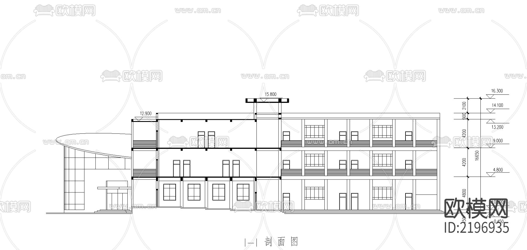 小学cad施工图下载（渲染图4）