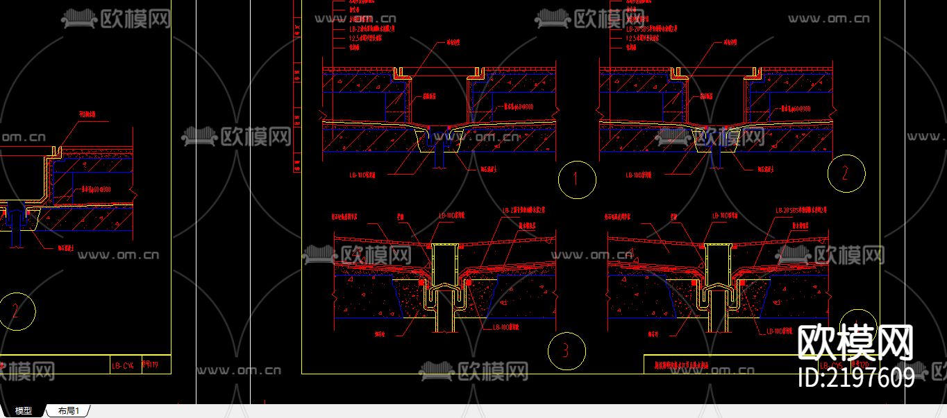 厨厕大样图设计cad施工图下载（渲染图2）