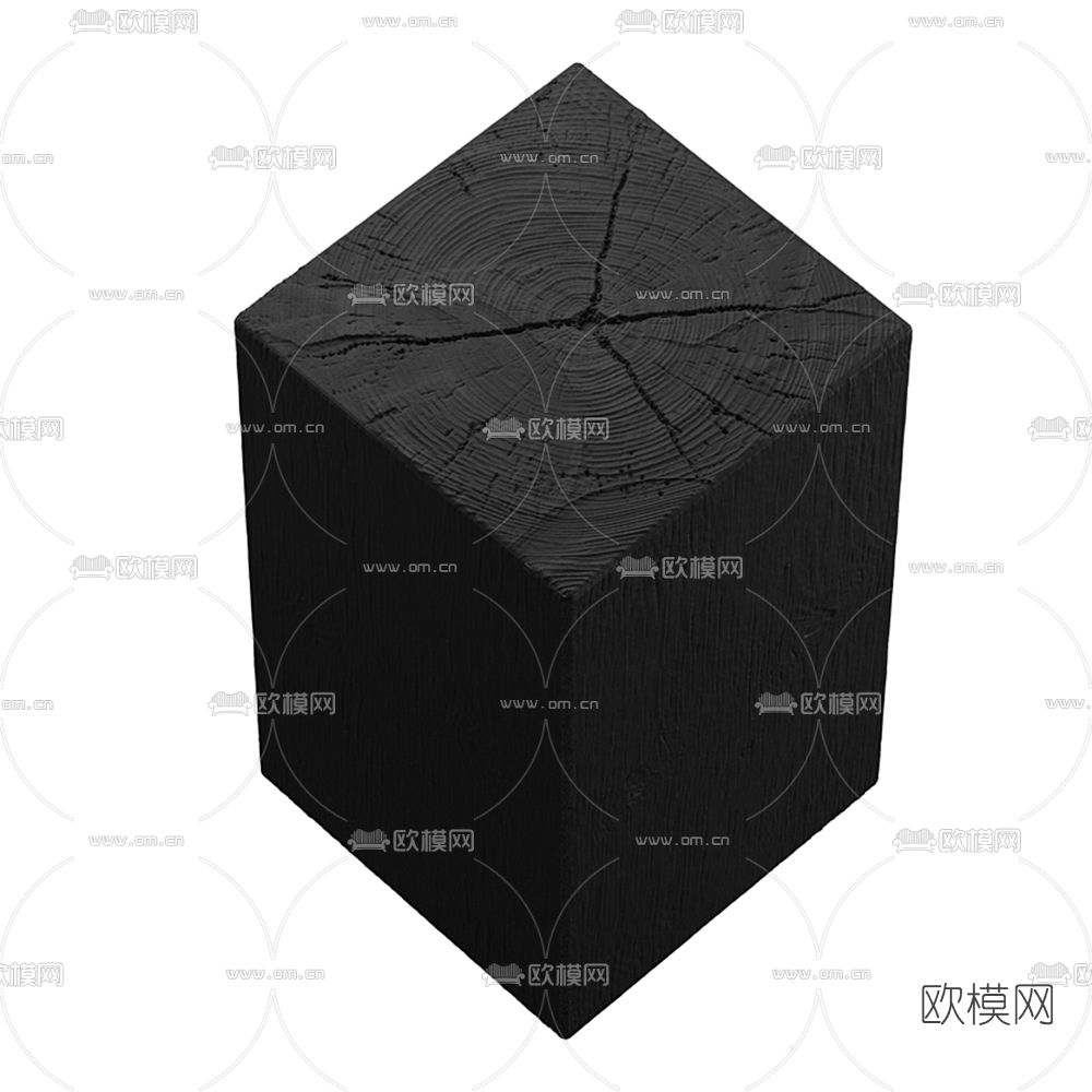 自然风原木凳子3d模型下载（渲染图1）