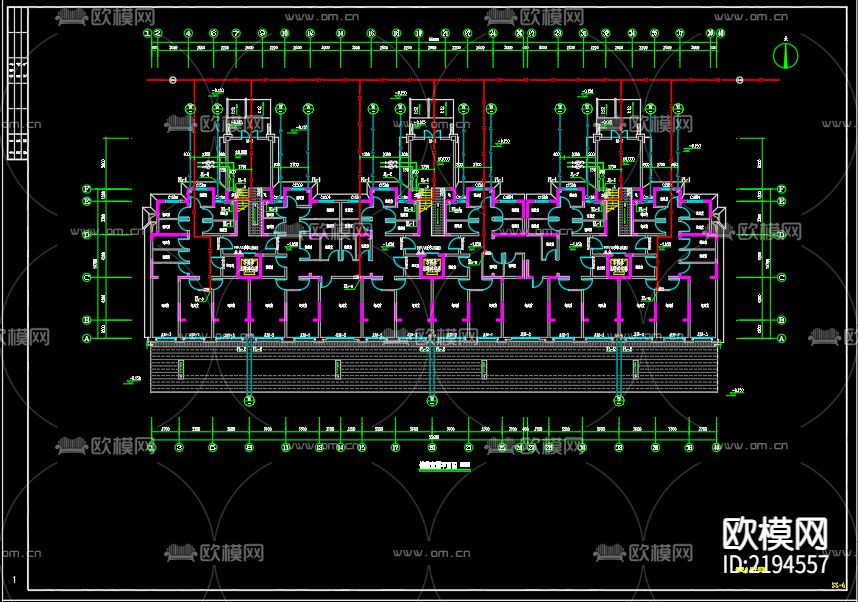 鼎世华府4号住宅楼给排水CAD施工图下载（渲染图4）