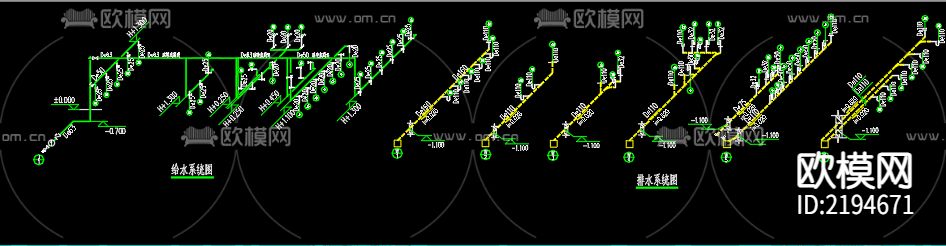 驿站给排水系统CAD施工图下载（渲染图4）