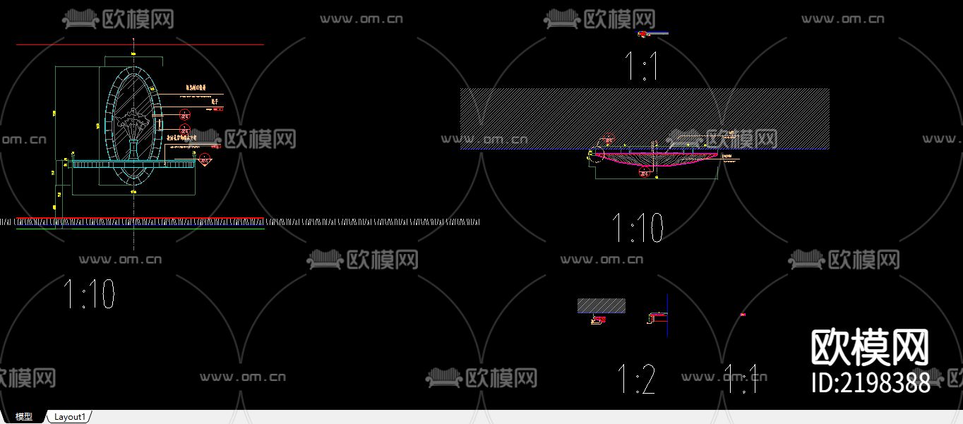 18个节点CAD深化图下载（渲染图8）