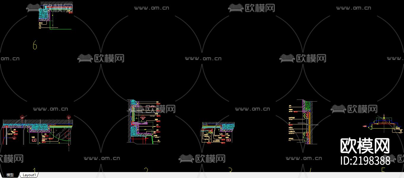18个节点CAD深化图下载（渲染图1）
