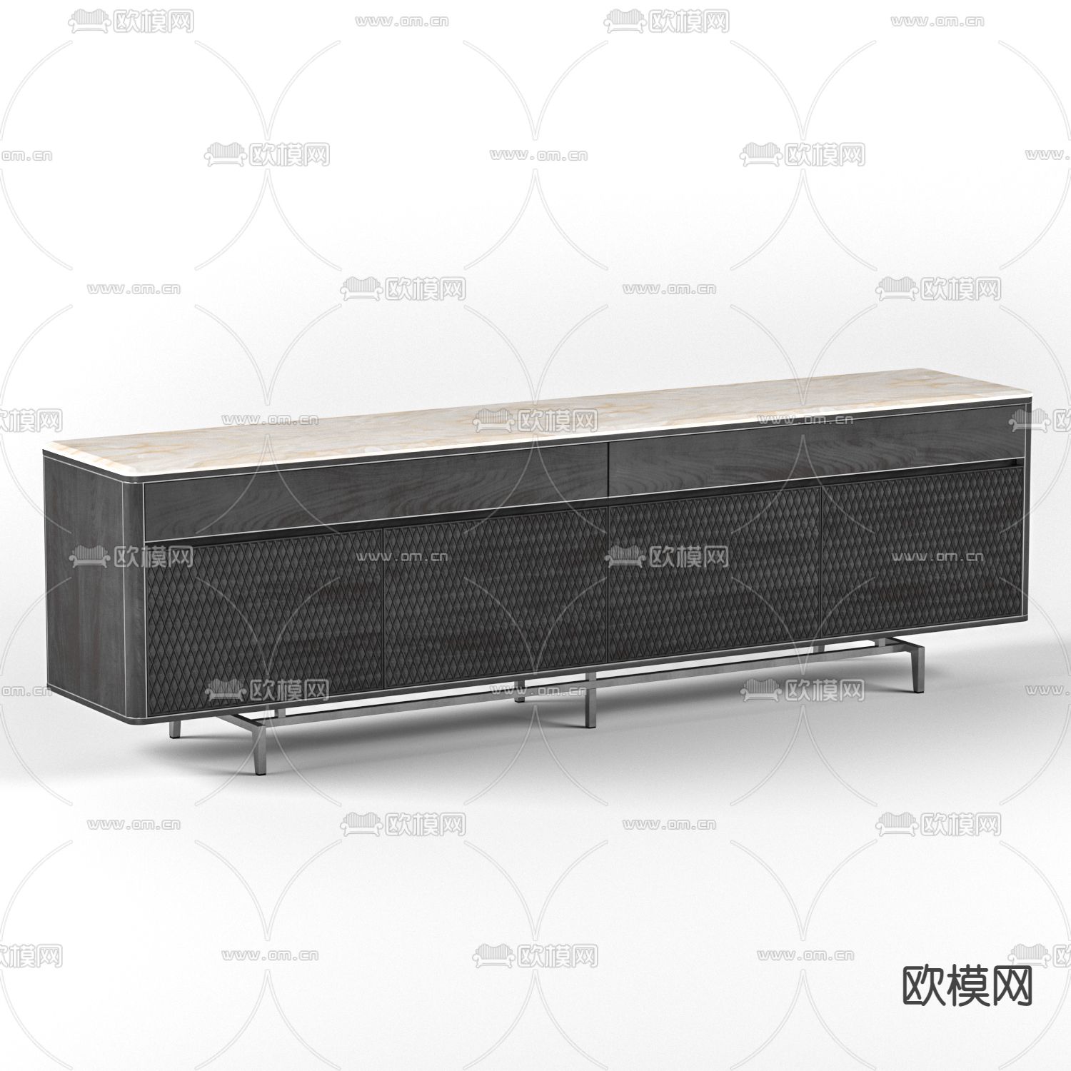 现代简易电视柜3d模型下载_ID12033051_3dmax免费模型-欧模网