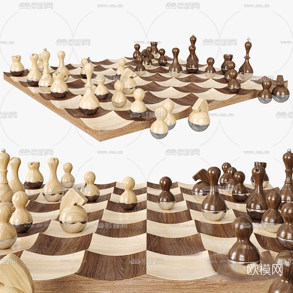 现代国际象棋3d模型下载