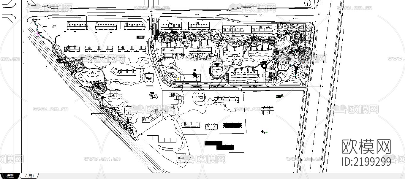 四路通山體cad施工圖下載（渲染圖3）