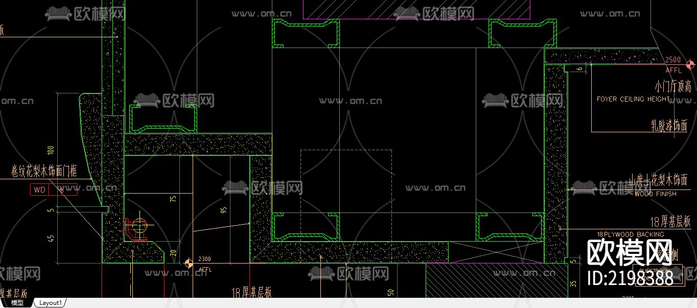 18个节点CAD深化图下载（渲染图7）