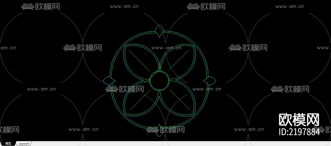 25个建筑常用木花CAD大样图下载（渲染图1）
