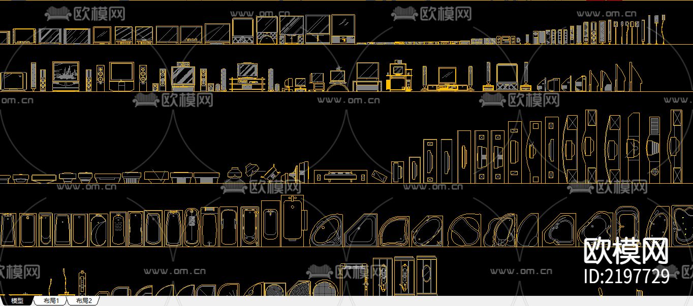CAD室内装修大全图库下载（渲染图5）