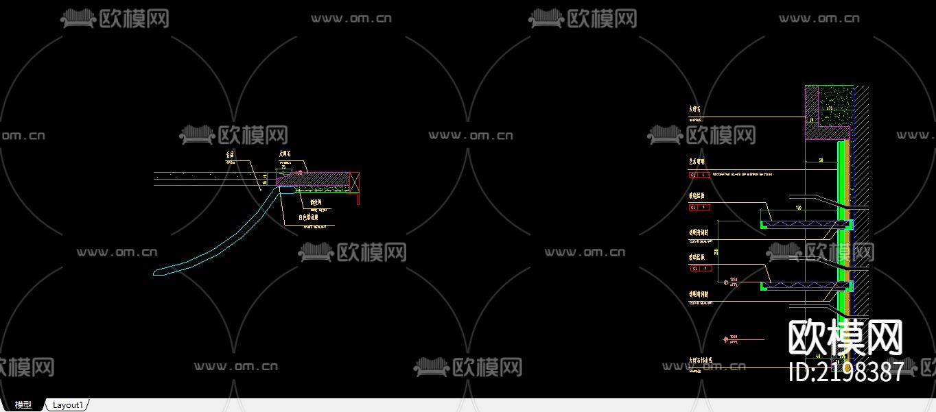 18个节点CAD深化图下载（渲染图3）