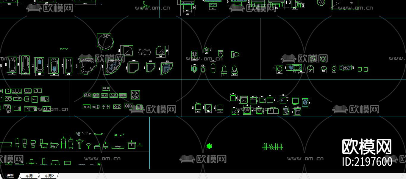 室内装修CAD图库大全下载（渲染图1）