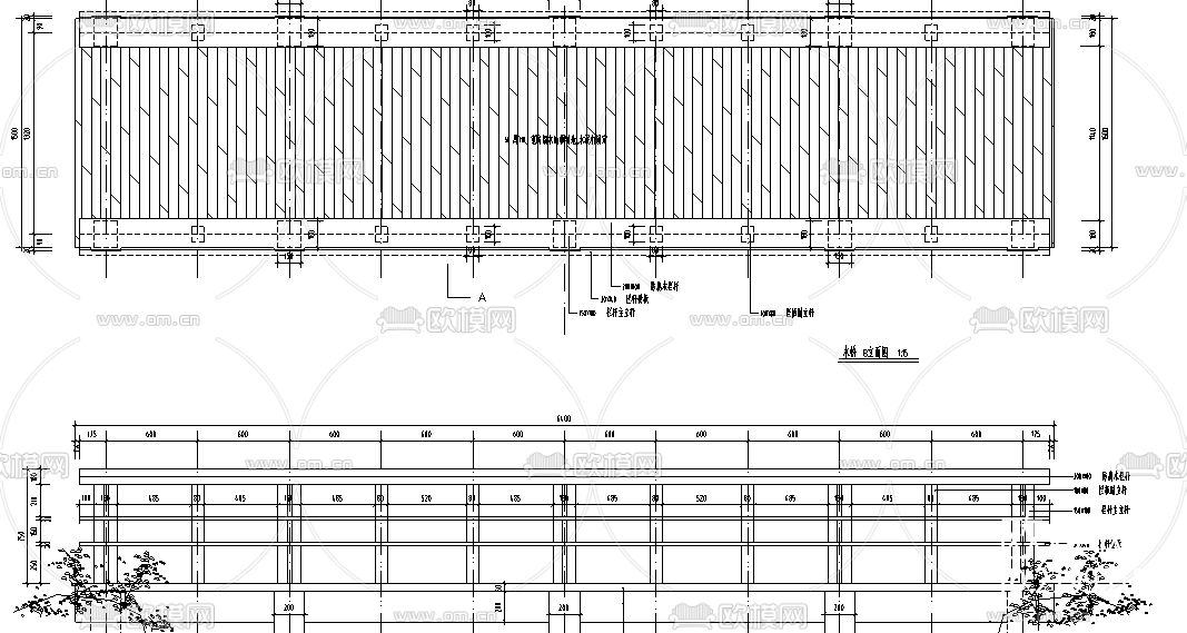 公园木桥节点大样下载（渲染图2）