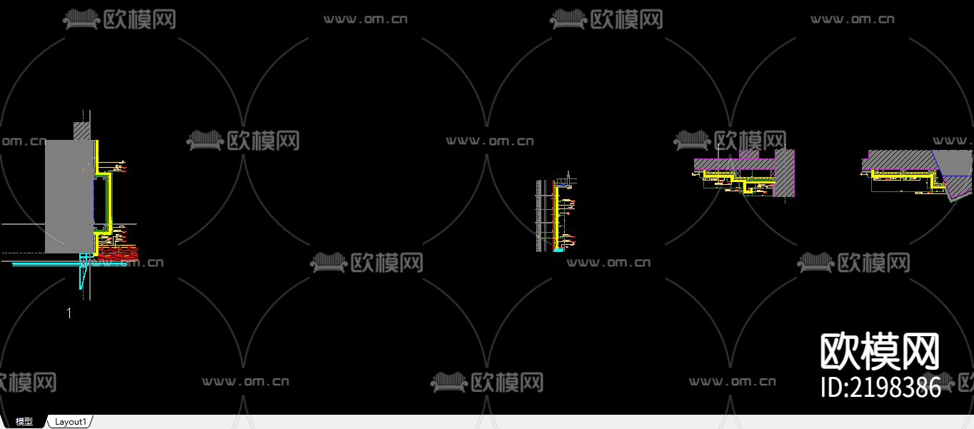 18个节点CAD深化图下载（渲染图4）