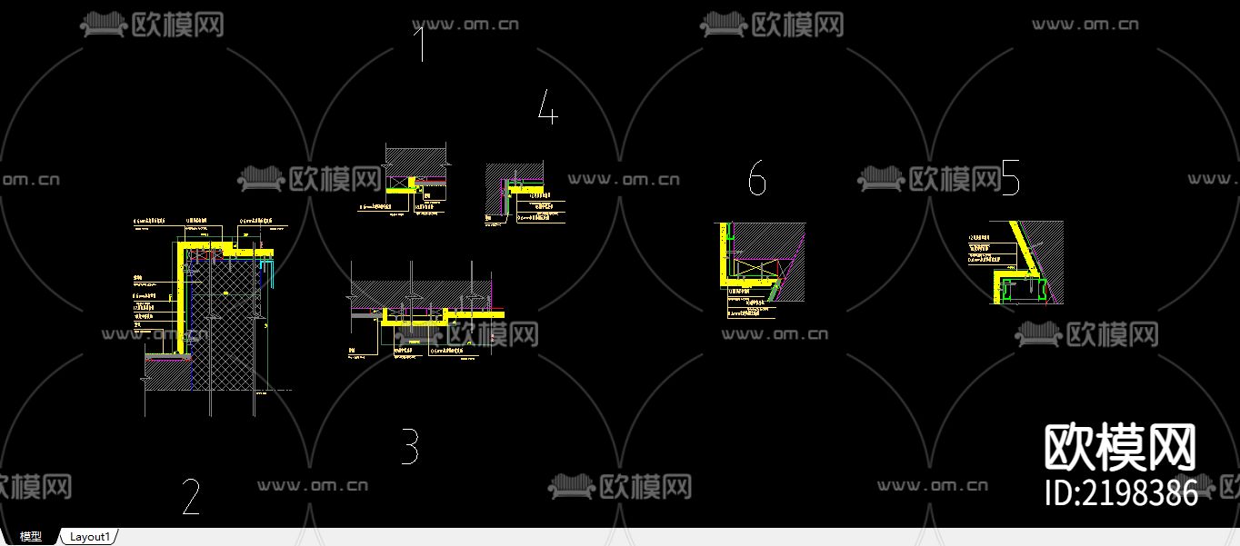 18个节点CAD深化图下载（渲染图1）