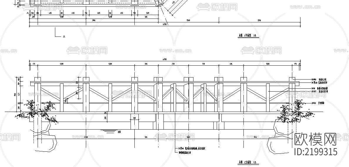 公园木桥节点大样下载（渲染图5）