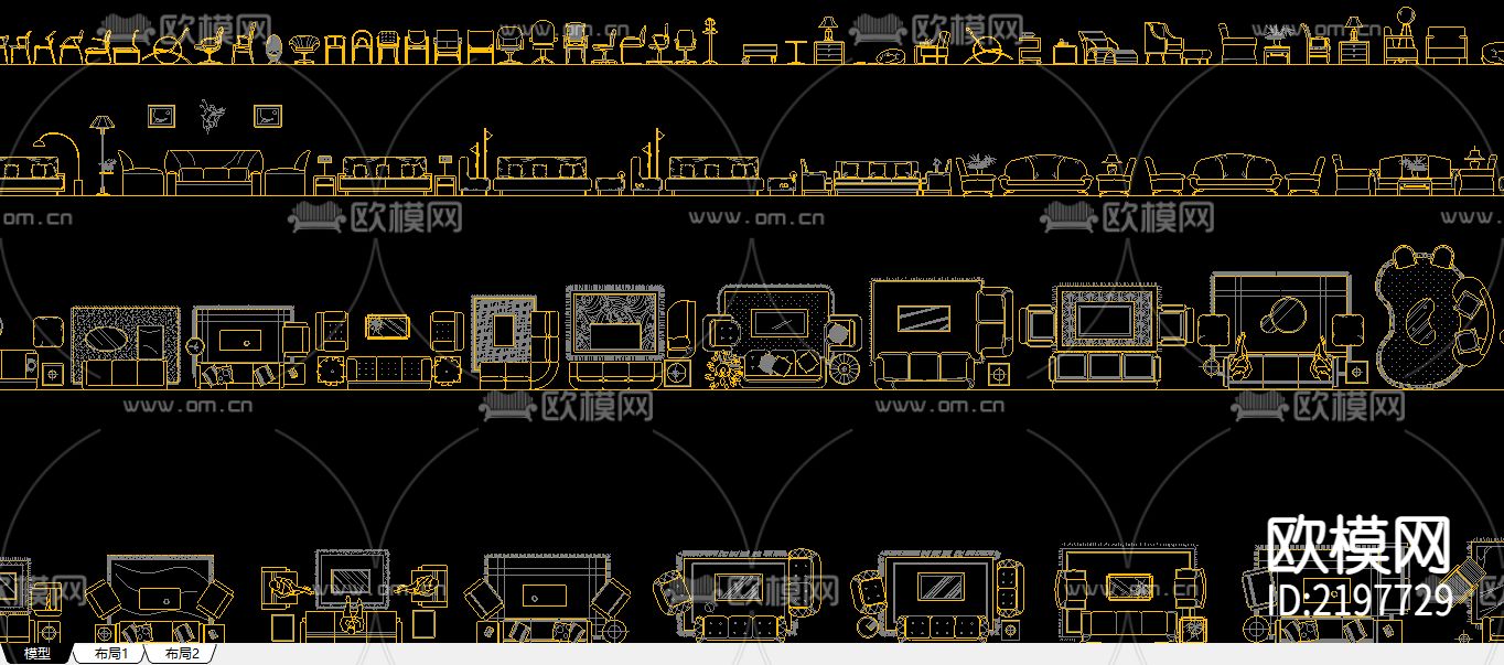 CAD室内装修大全图库下载（渲染图2）