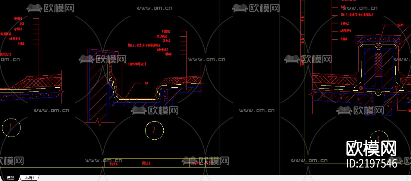 预制屋面CAD施工图下载（渲染图9）
