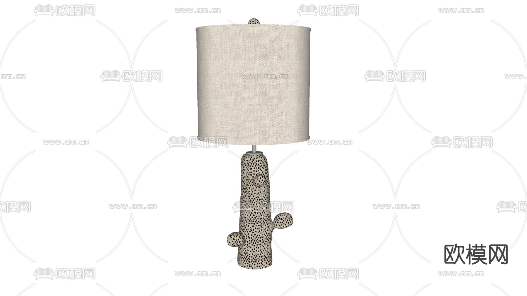 侘寂风台灯su模型下载（渲染图2）