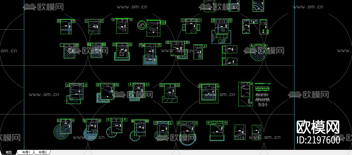 室内装修CAD图库大全下载（渲染图3）