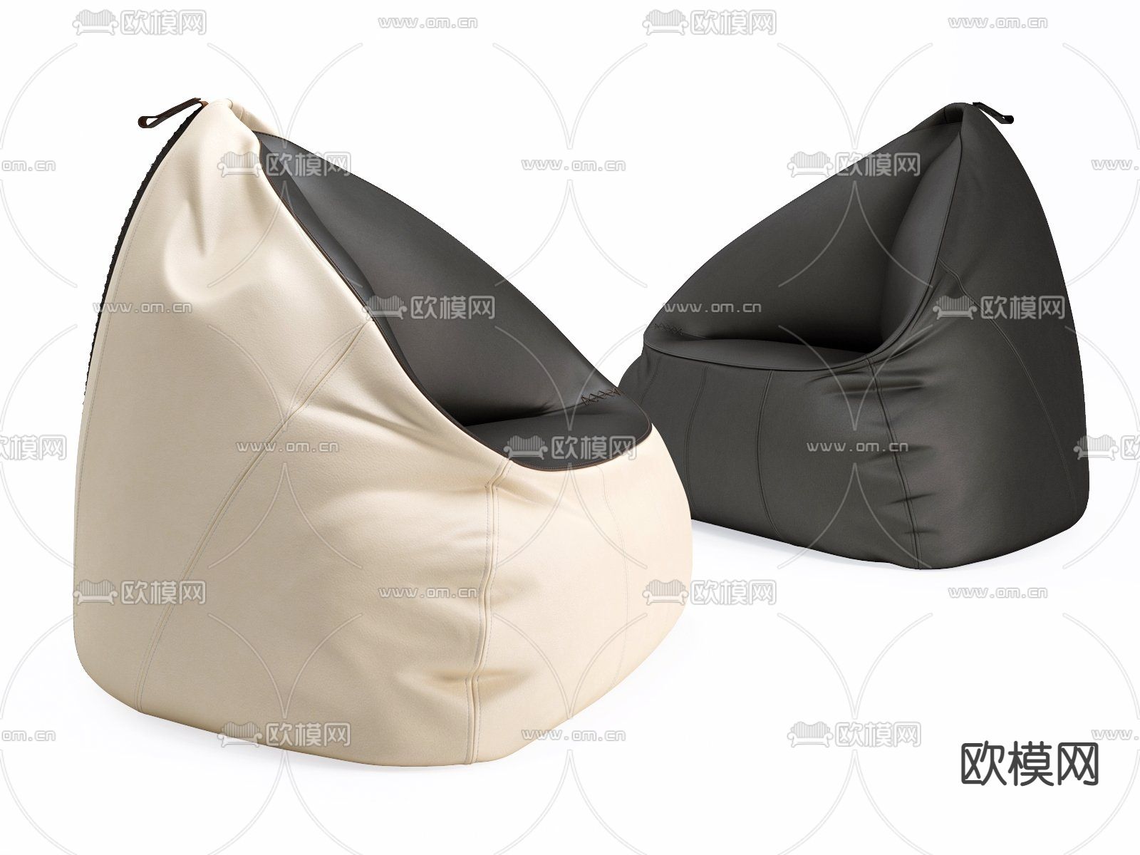 现代单人懒人沙发3d模型下载