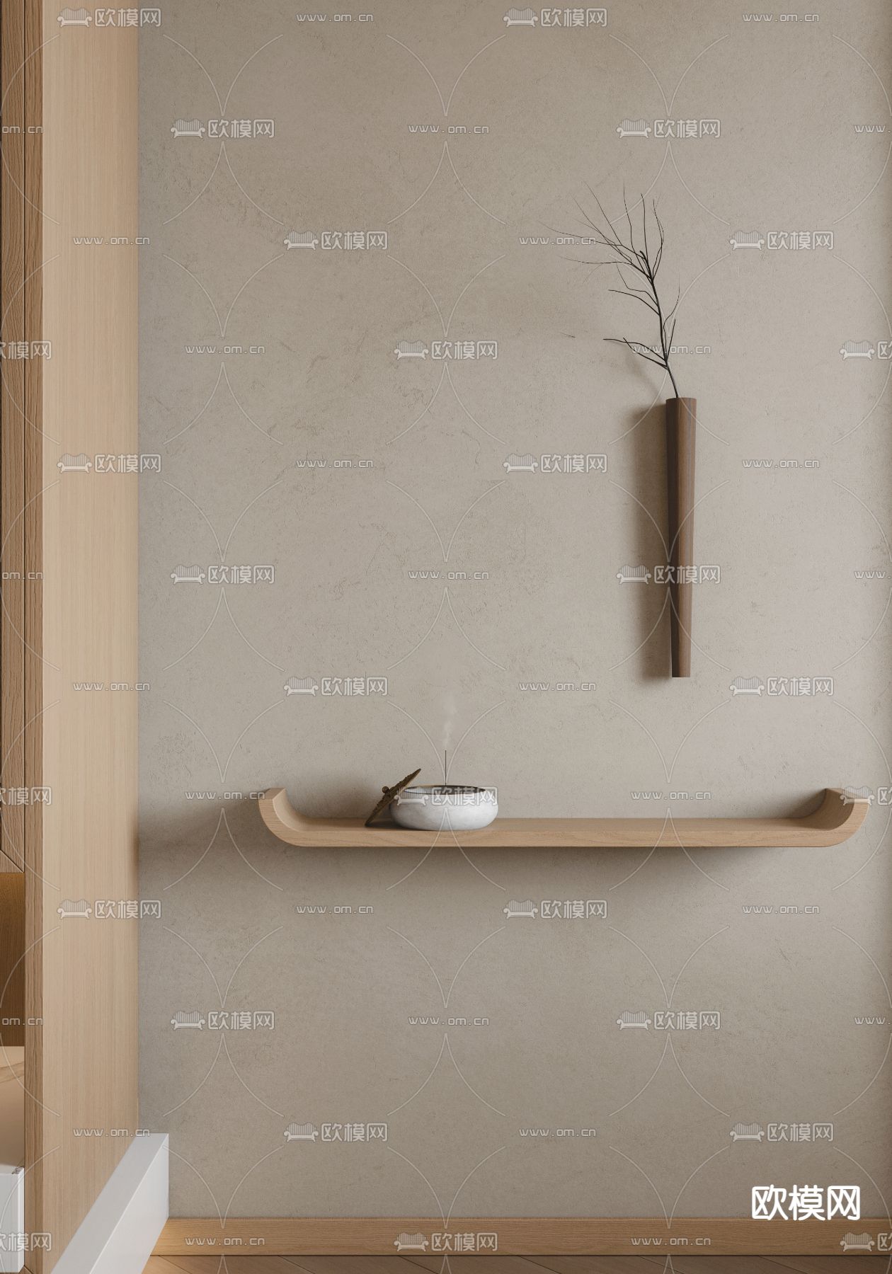 侘寂风棋牌室3d模型下载（渲染图5）