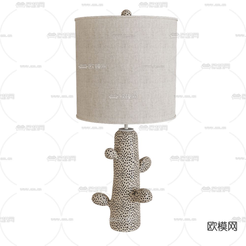 侘寂风台灯su模型下载（渲染图1）