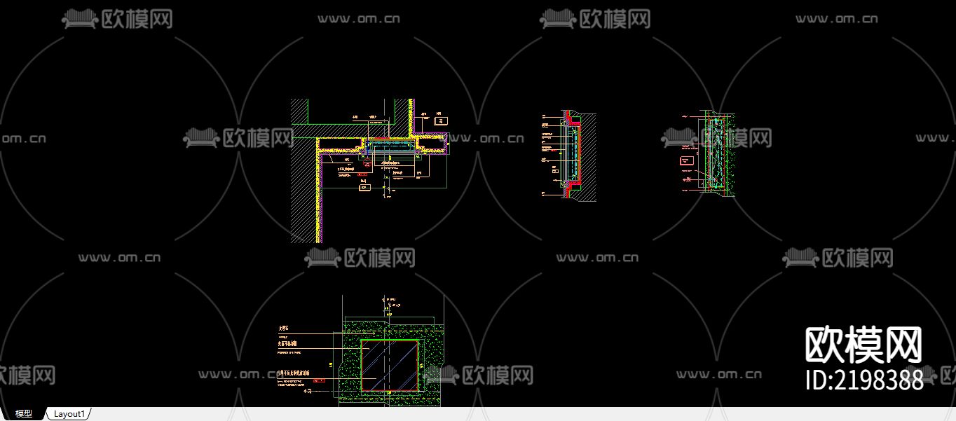 18个节点CAD深化图下载（渲染图2）