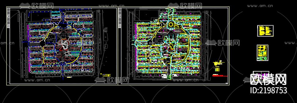 东方花园小区室外雨污分流改造项目cad施工图下载（渲染图1）