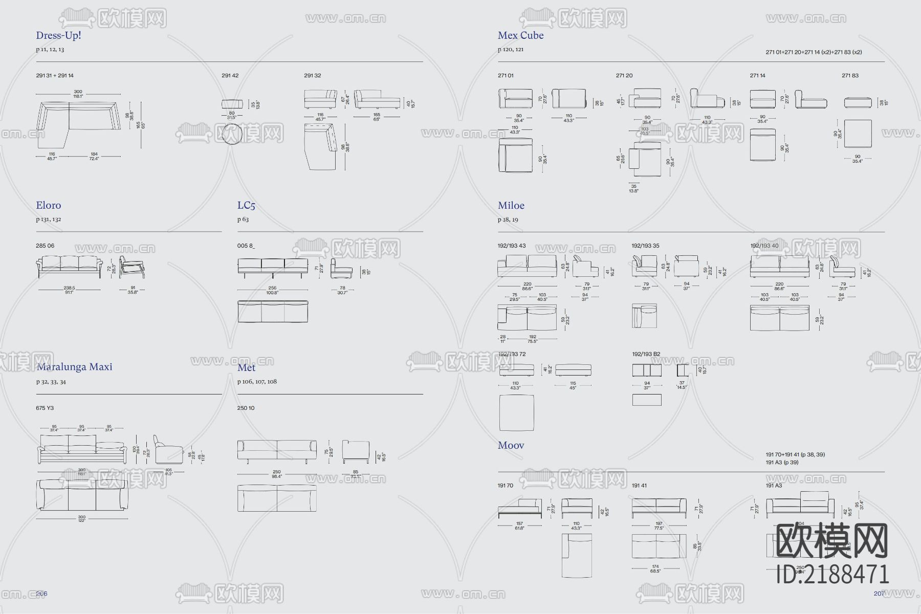 国外家居品牌CASSINA家具CAD图块+PSD分层素材下载（渲染图10）