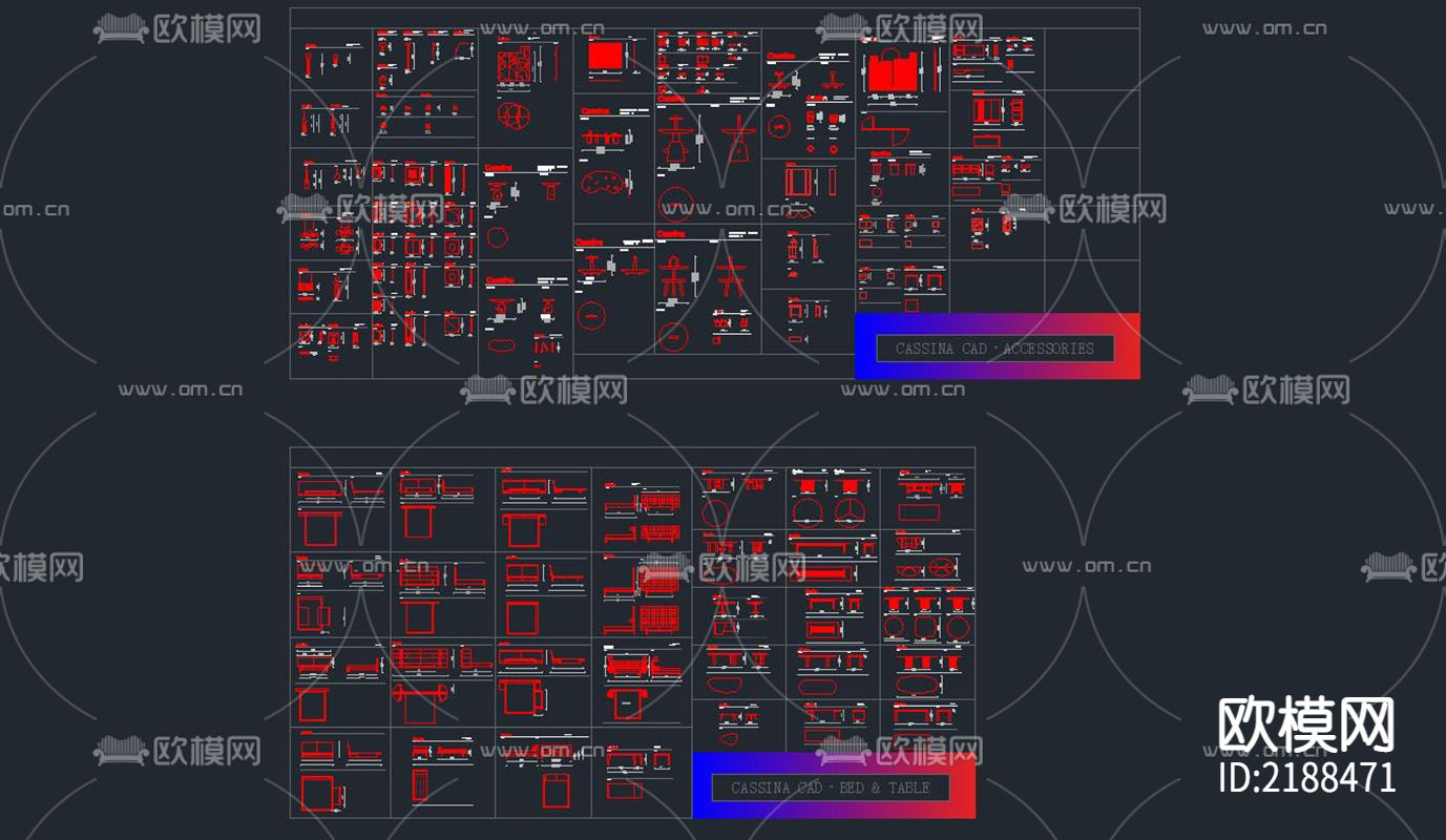 国外家居品牌CASSINA家具CAD图块+PSD分层素材下载（渲染图6）