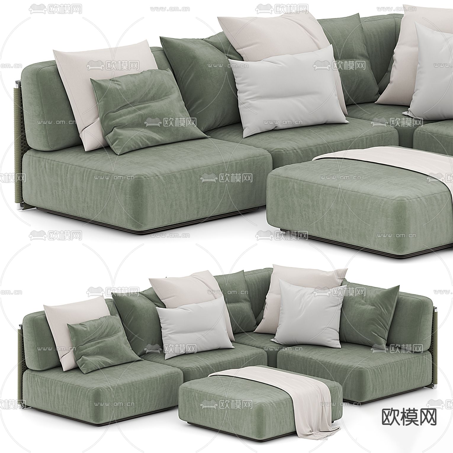 FLEXFORM 多人沙发3d模型下载