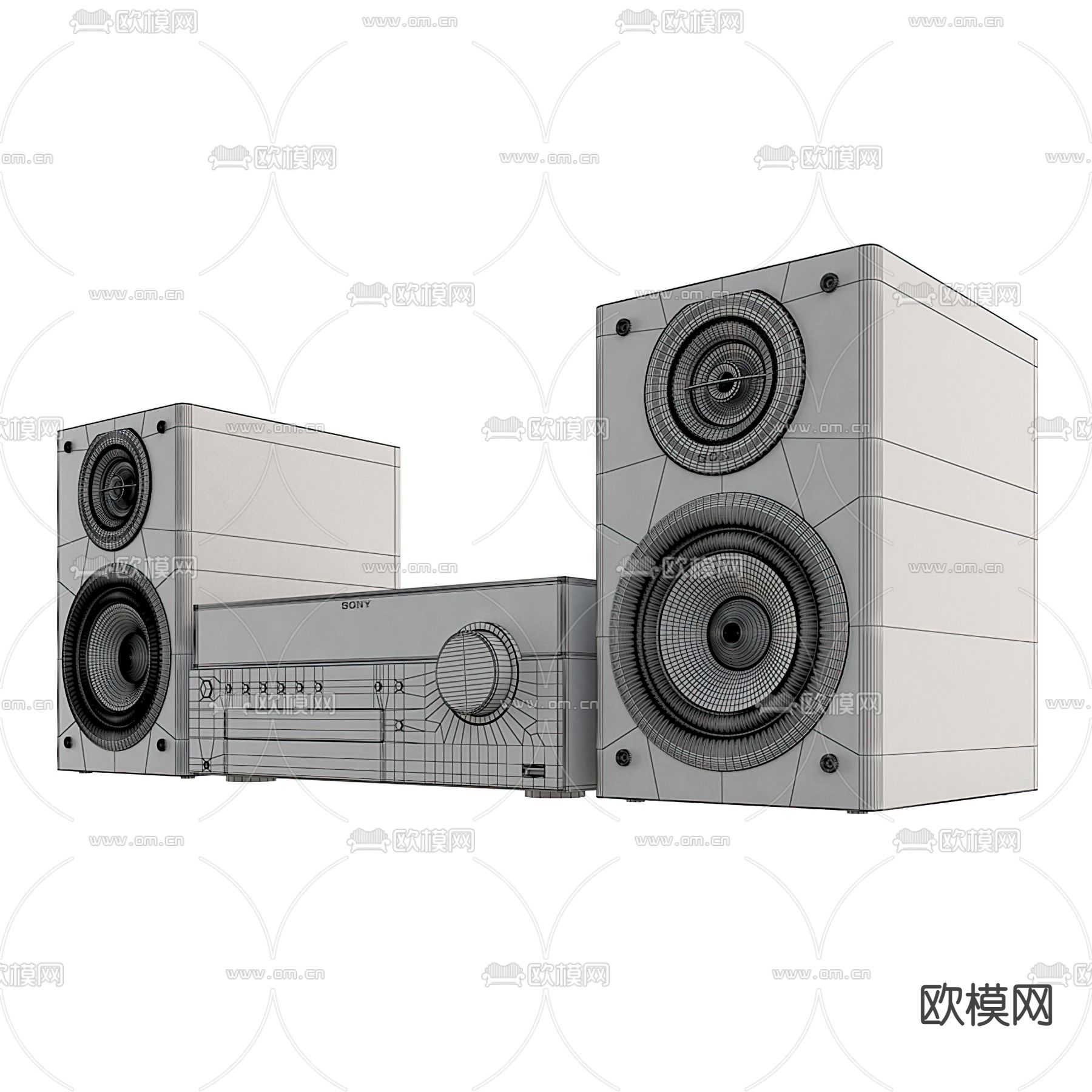 现代音箱3d模型