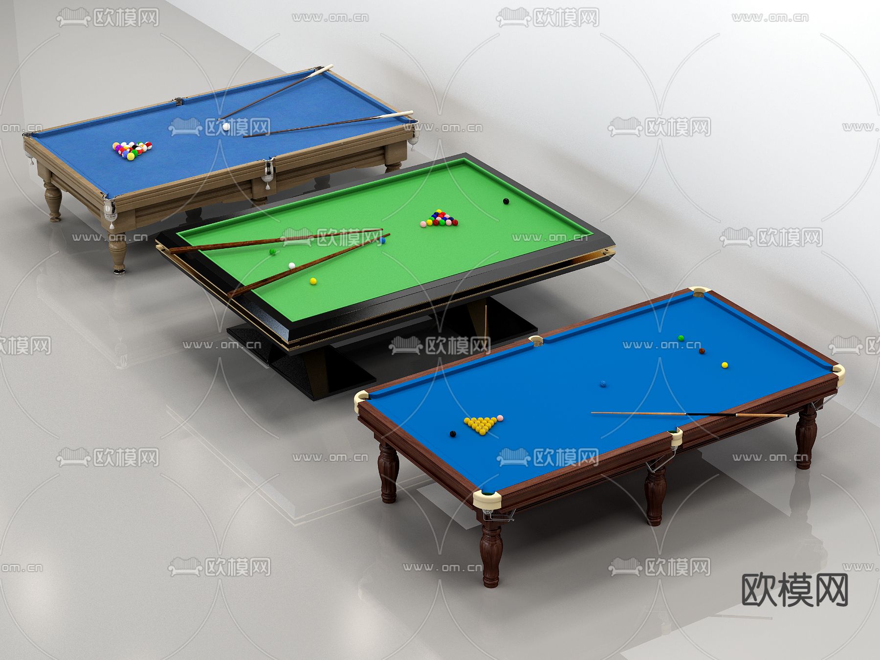 现代台球桌3d模型