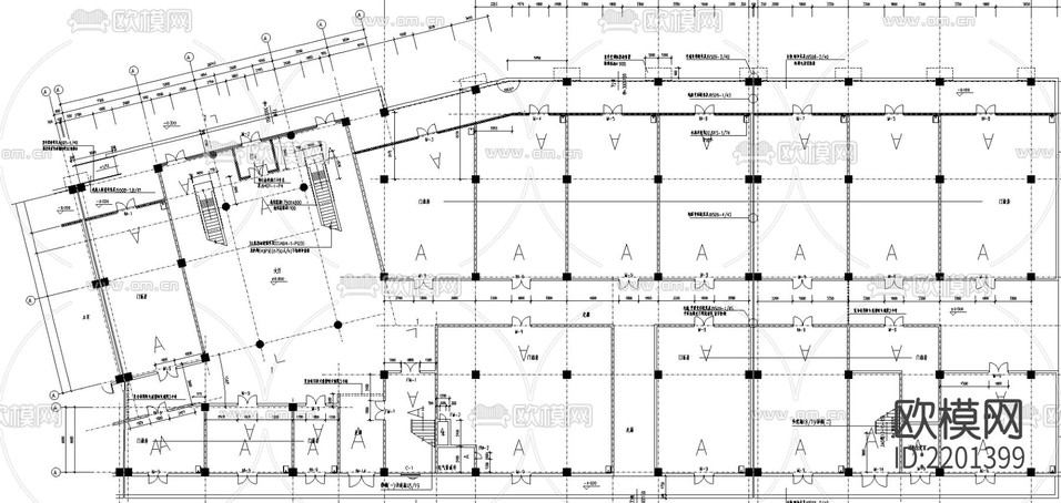 大型商場建筑CAD施工圖下載(渲染圖2)