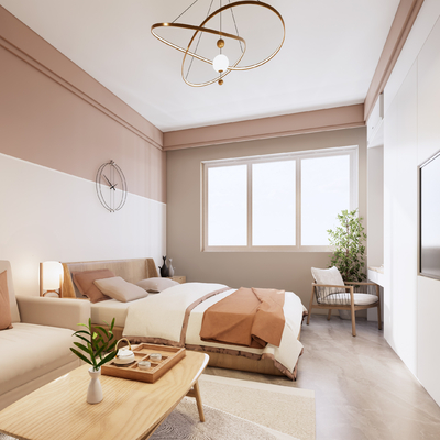  北欧酒店客房su模型 