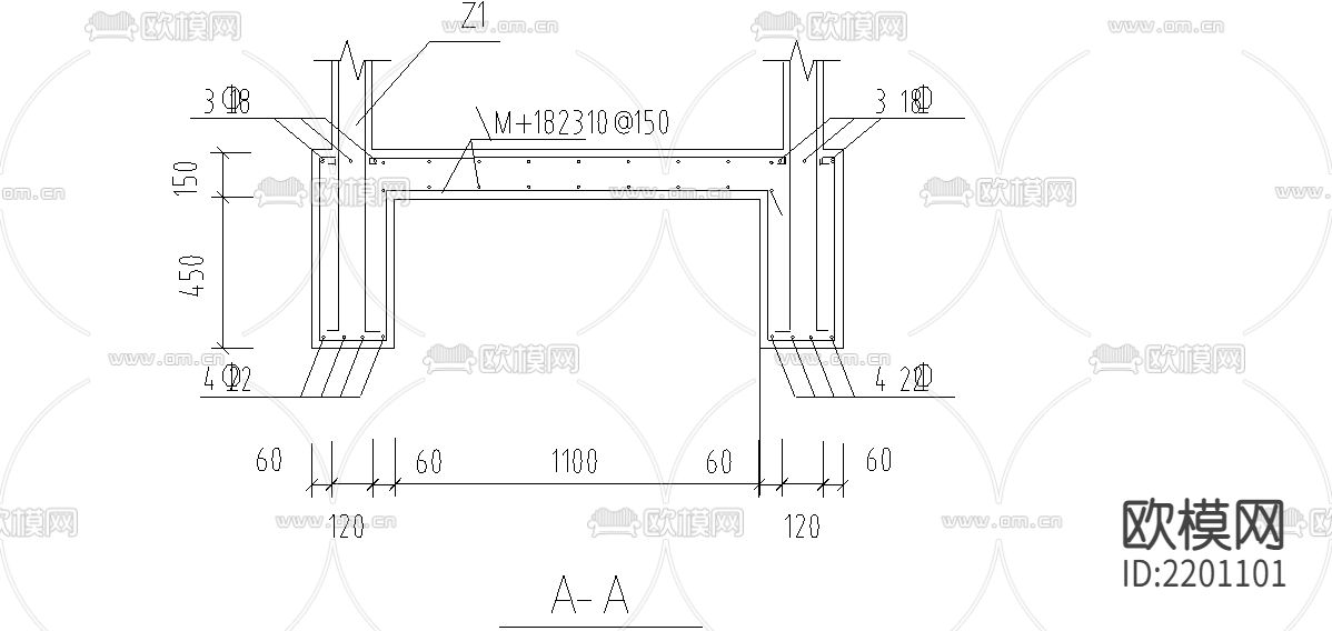 配筋节点大样图下载（渲染图4）