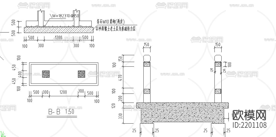 梁板基础配筋节点大样图下载（渲染图3）