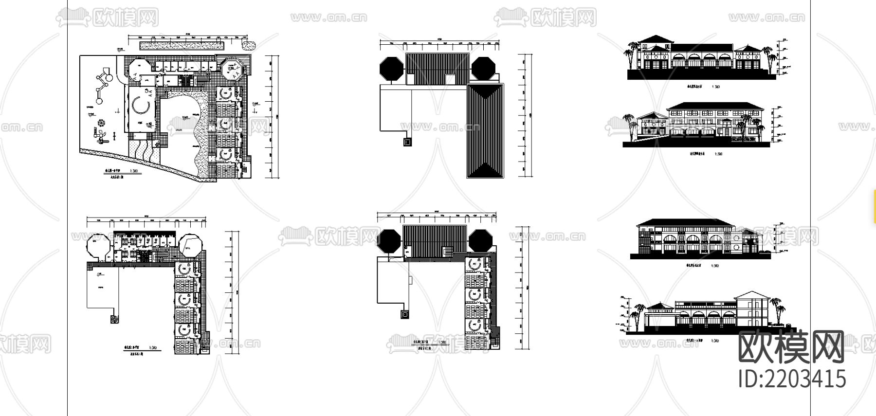 幼儿园cad施工图下载（渲染图1）