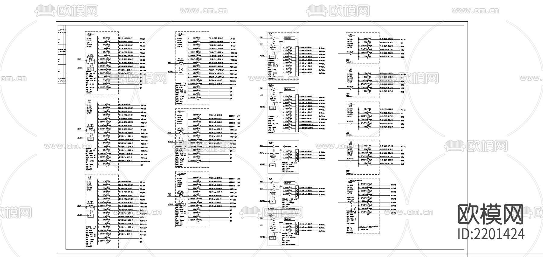 低压配电箱配电系统图下载（渲染图1）